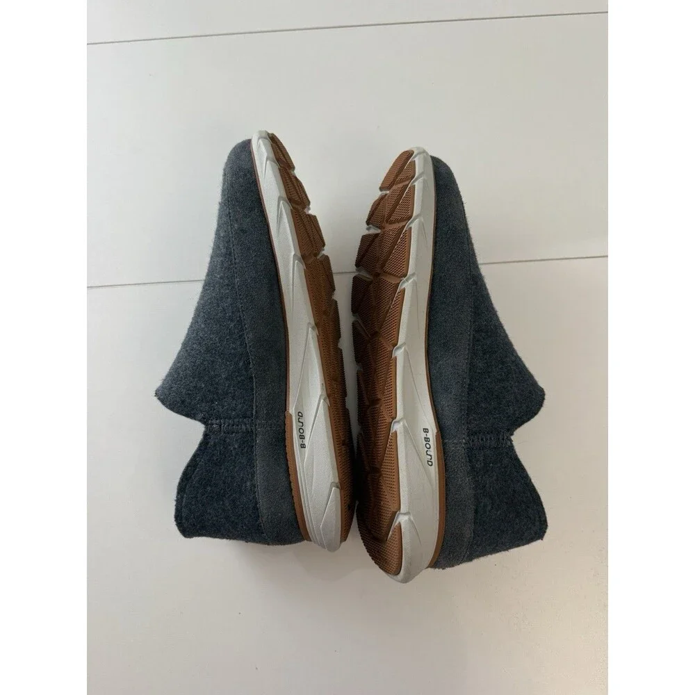 L.L.Bean Downeast Slip-Ons Men's Slippers Size 12 Gray Wool Lined Shoes 522894